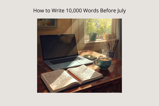 Open journal on a desk with a pen, ready for a June writing challenge