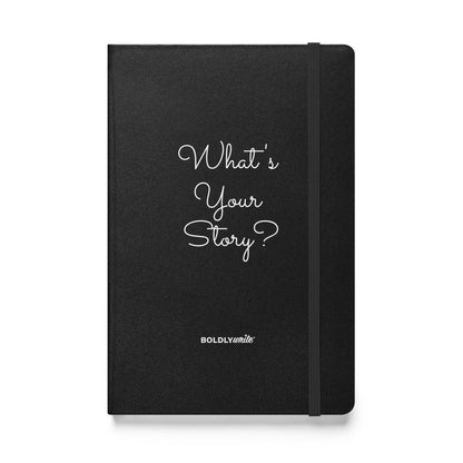 What's Your Story? black hardcover journal with elastic band closure – Boldly Write